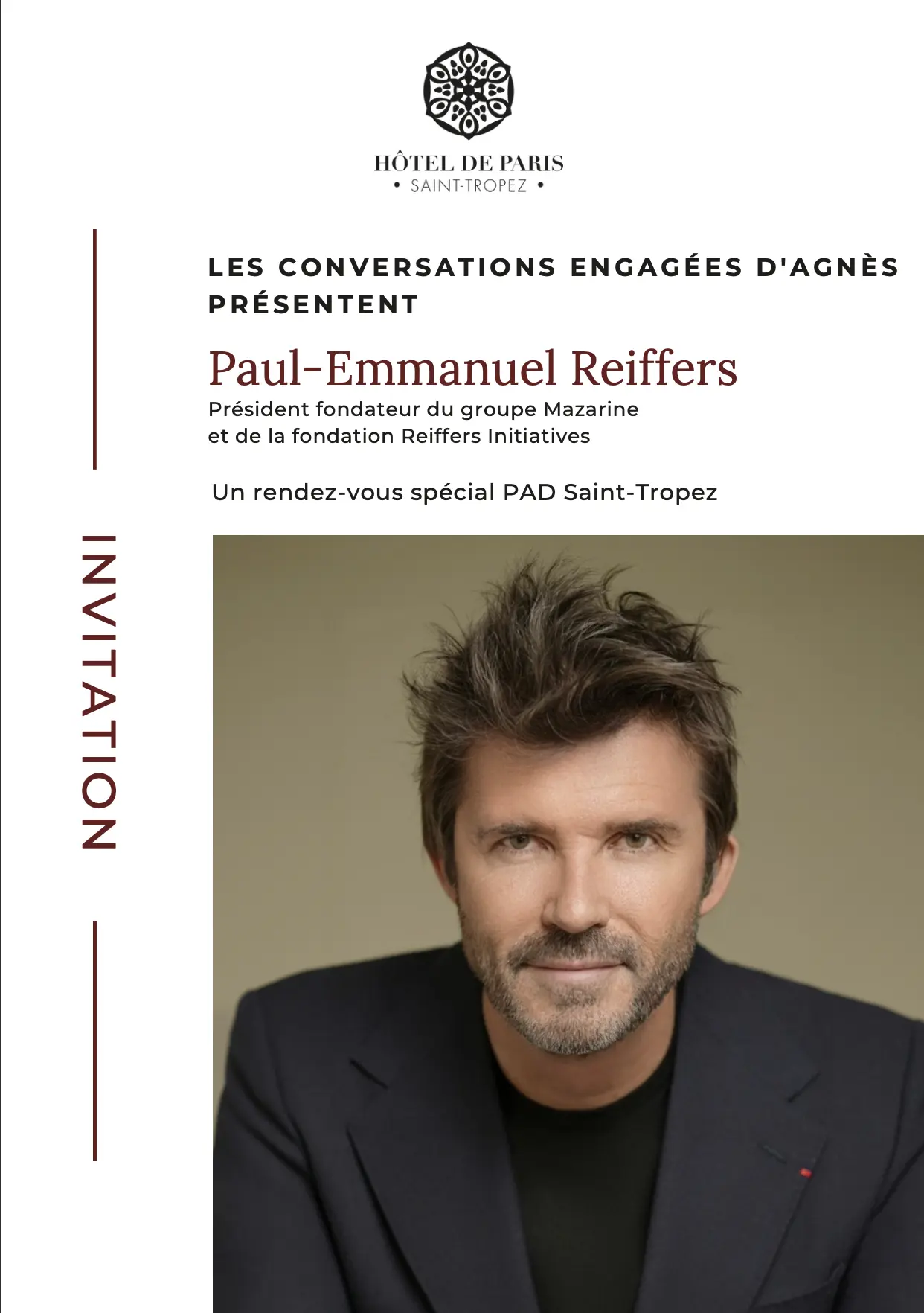 Les Conversations Engagées d’Agnès reçoivent Paul-Emmanuel Reiffers