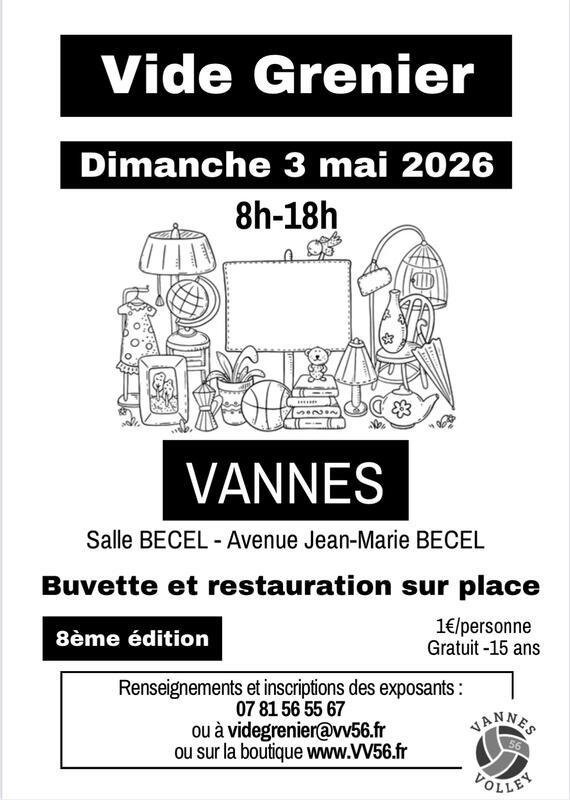 8ème vide greniers de vannes volley 56