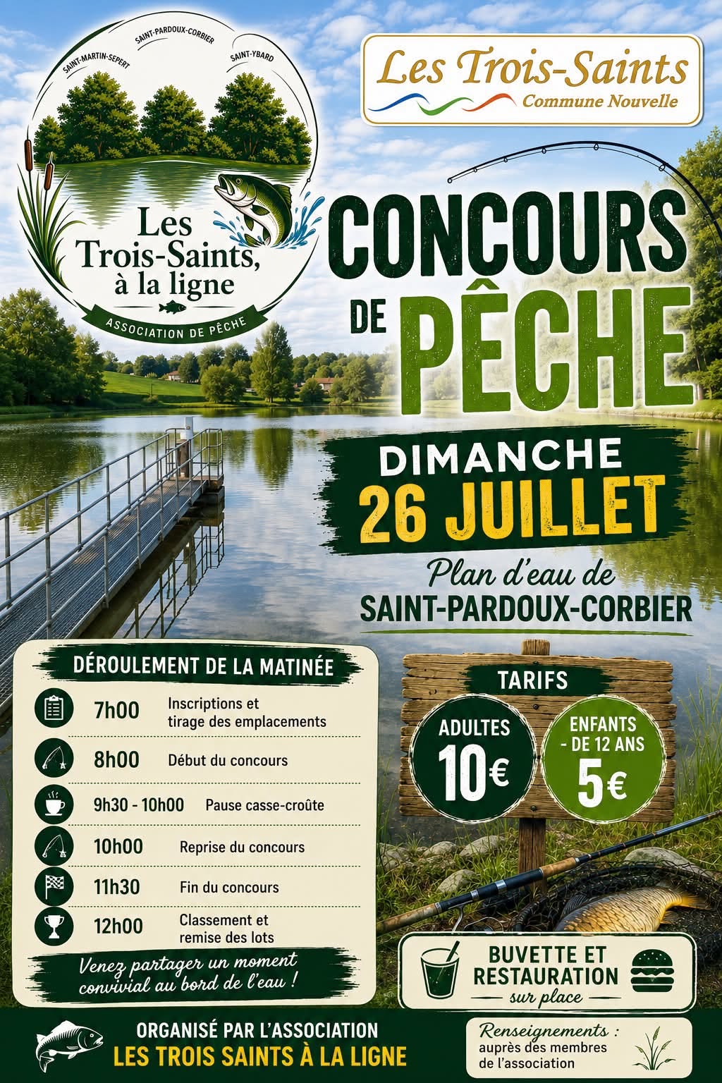 Concours de pêche à Saint-Pardoux-Corbier