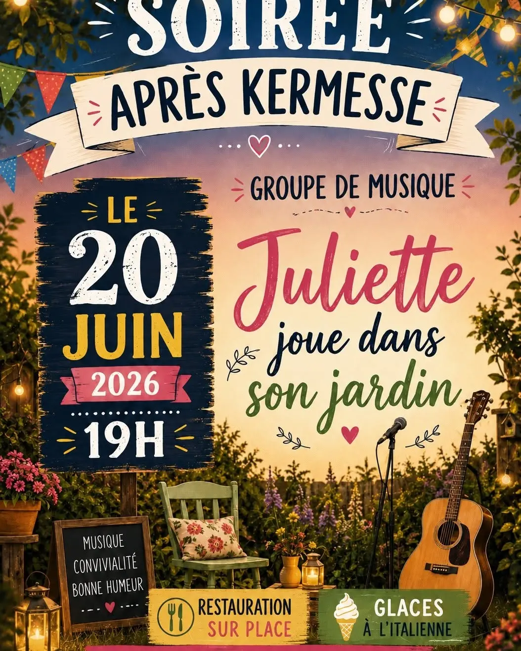 Soirée après kermesse à Mirabeau