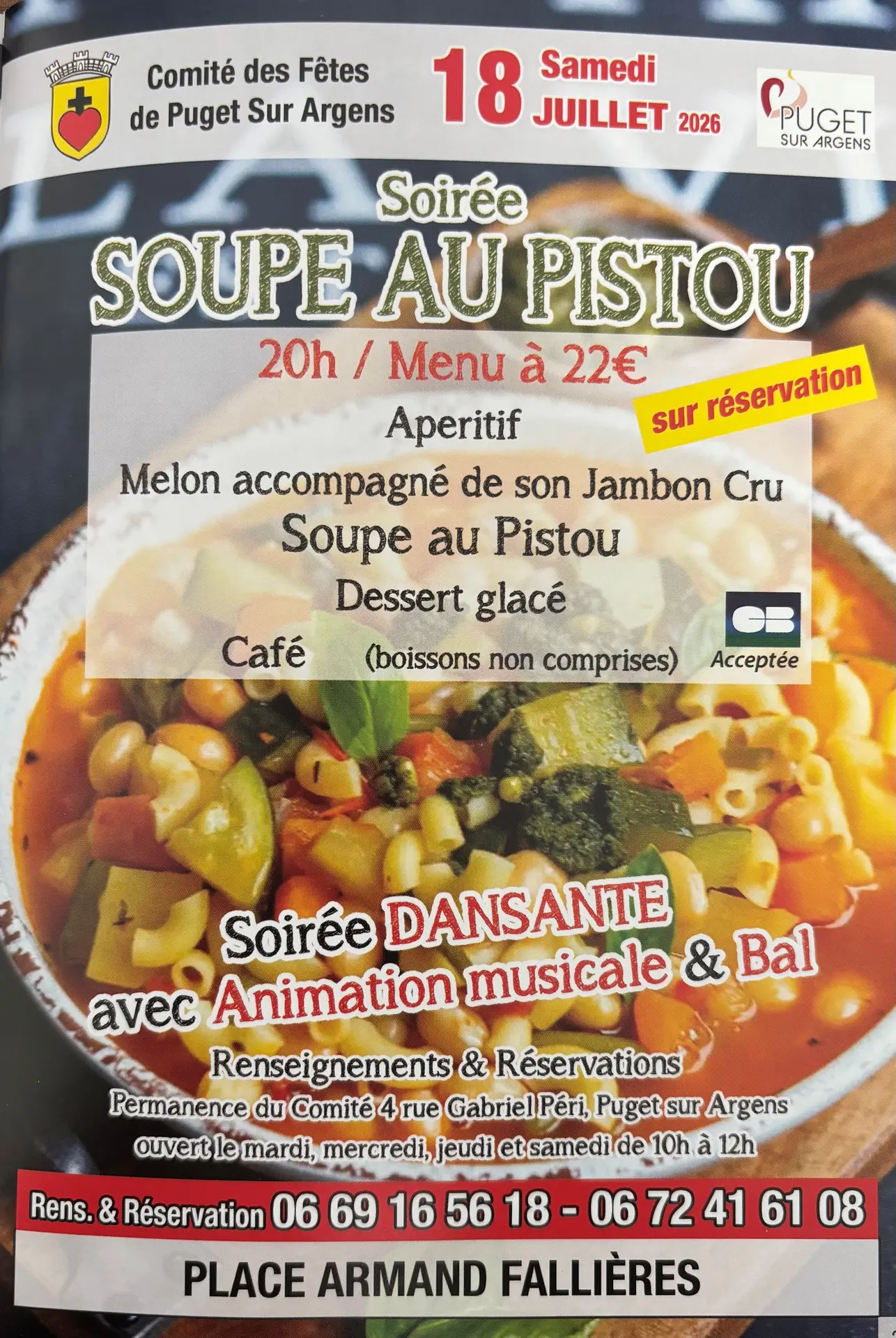 Soirée Soupe au Pistou
