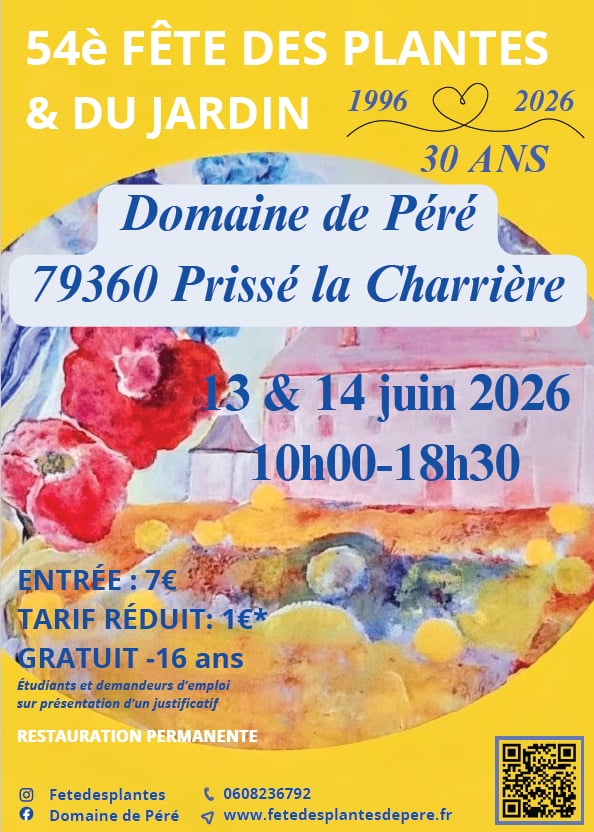 30 ans de la Fête des Plantes et du Jardin du Domaine de Péré à Plaine-d'Argenson