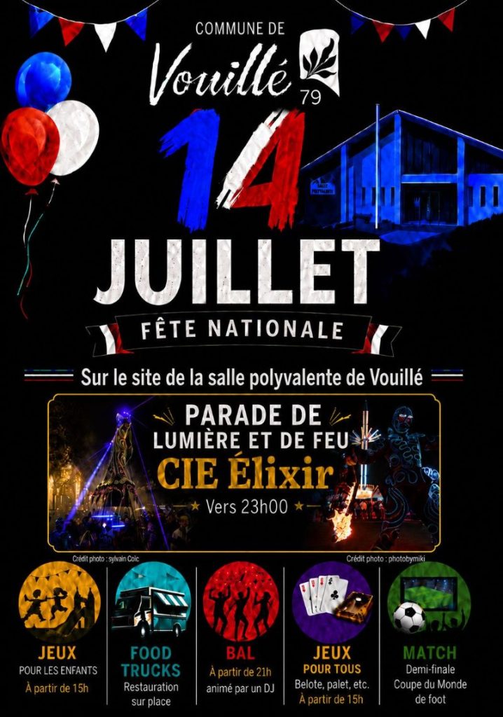Fête du 14 juillet à Vouillé