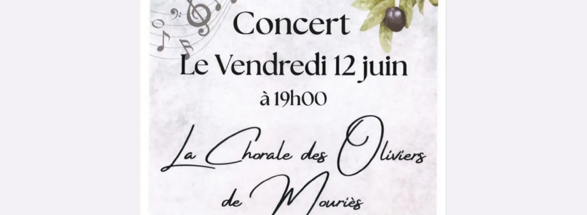 Concert de la Chorale des Oliviers