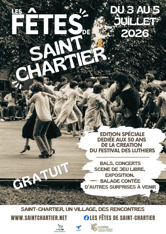 Fêtes de Saint-Chartier : hommage à la création du Festival Les Rencontres Internationales de luthiers et Maîtres Sonneurs
