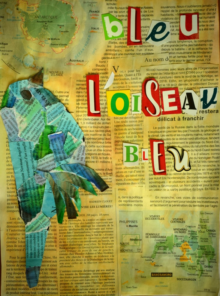 Bleu, l’oiseau Bleu.  Compagnie Melia