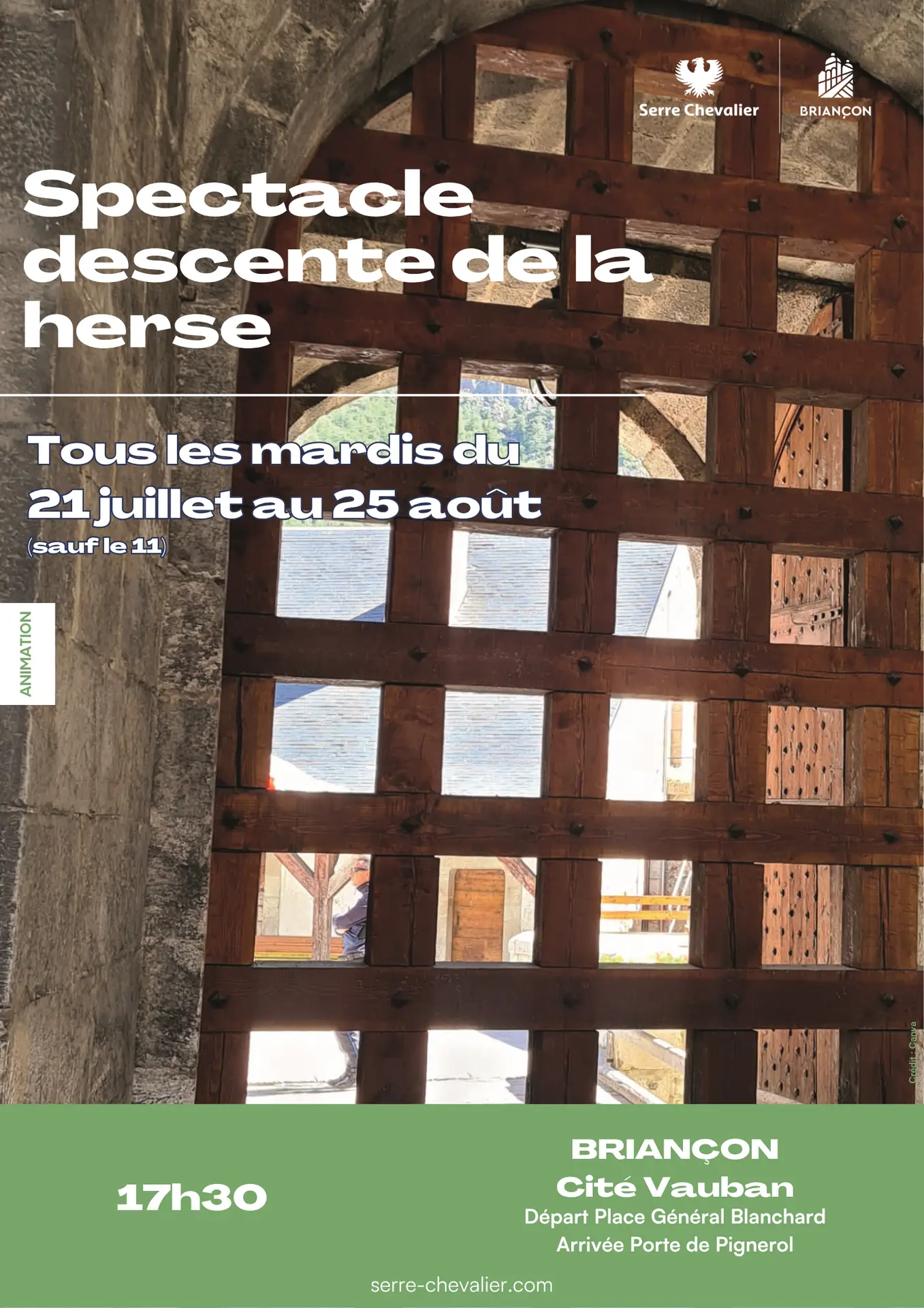 Spectacle de la descente de la herse