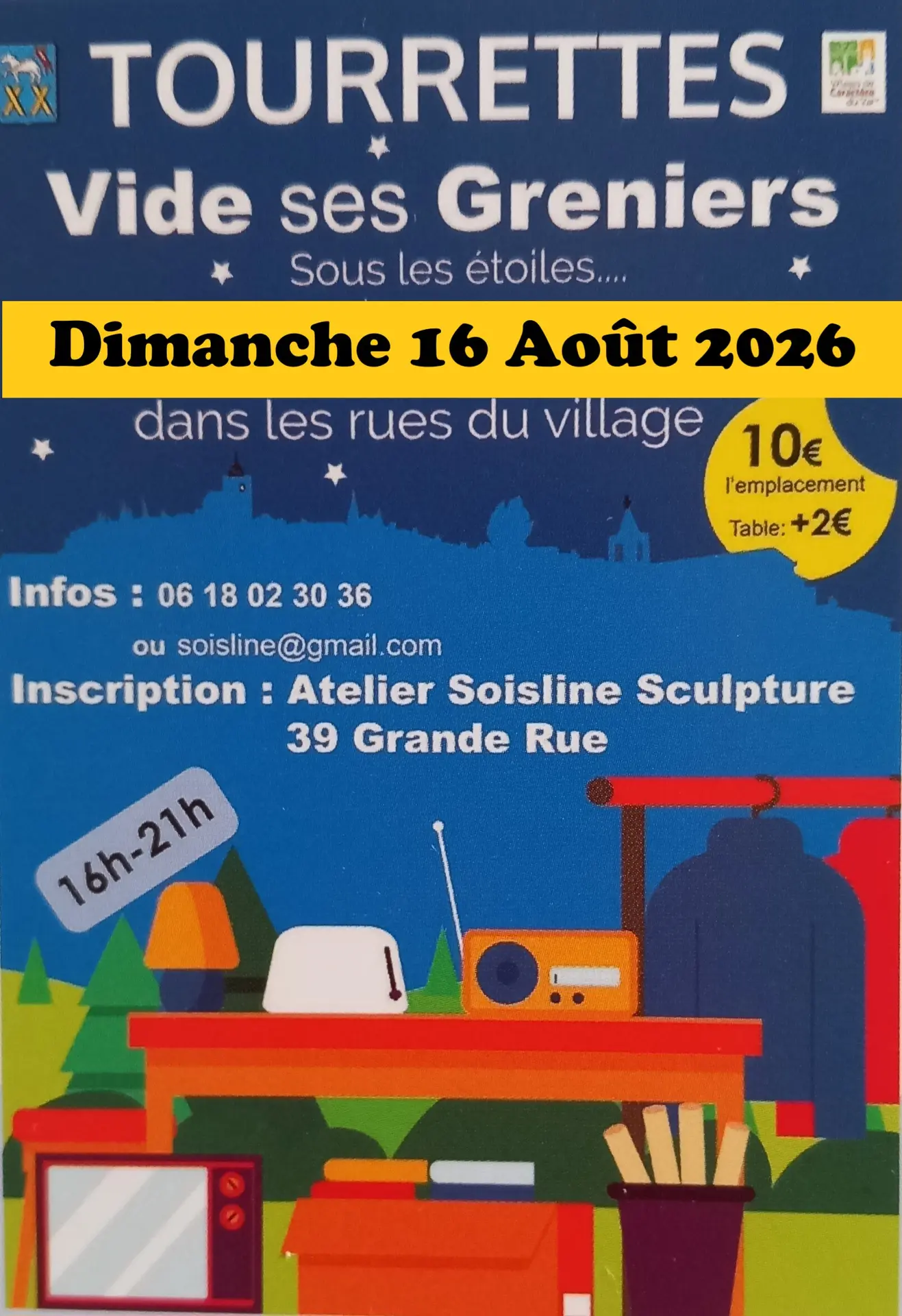 Tourrettes vide ses Ateliers d'Art et ses greniers, sous les étoiles
