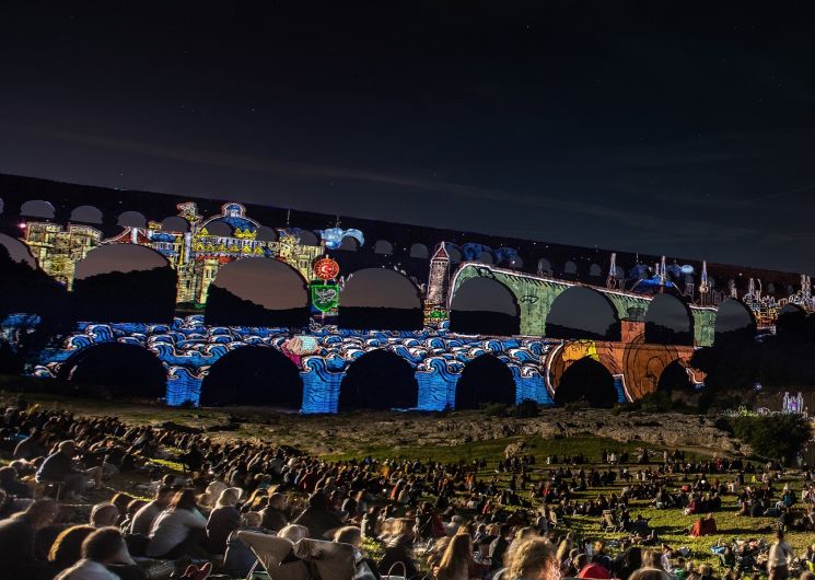 Guerre et paix – Spectacle son et lumière au Pont du Gard