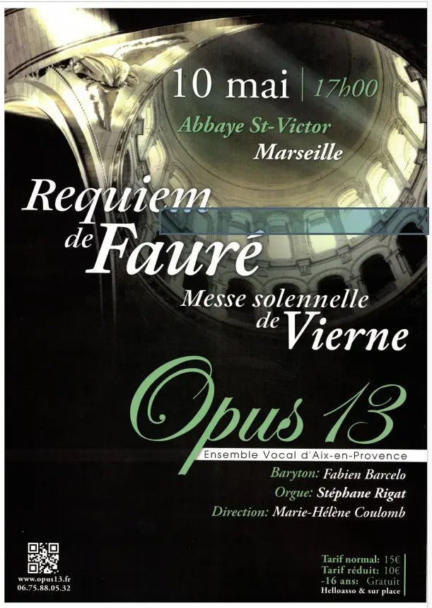 Requiem de Fauré , messe solennelle de Vierne