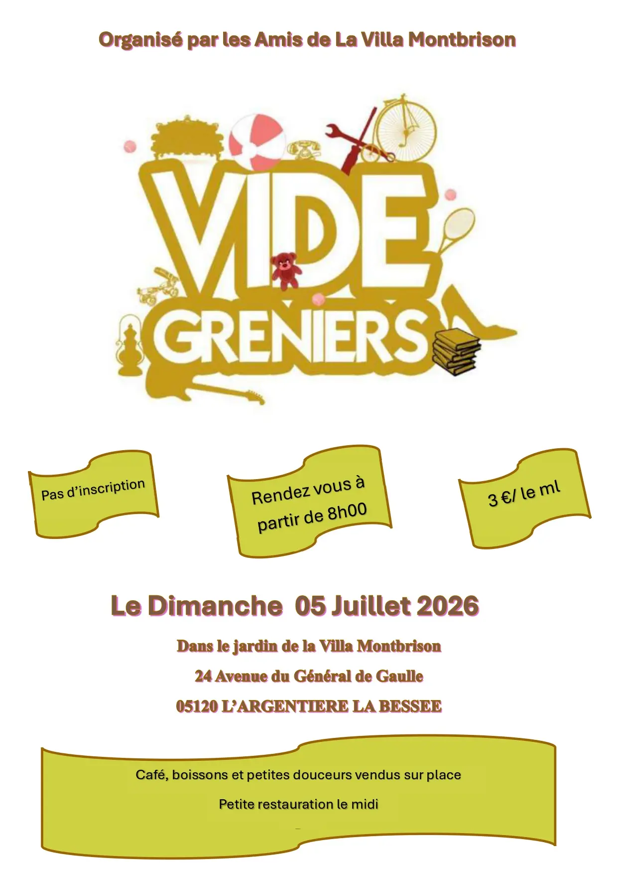 VIDE GRENIER DE LA MAISON DE RETRAITE