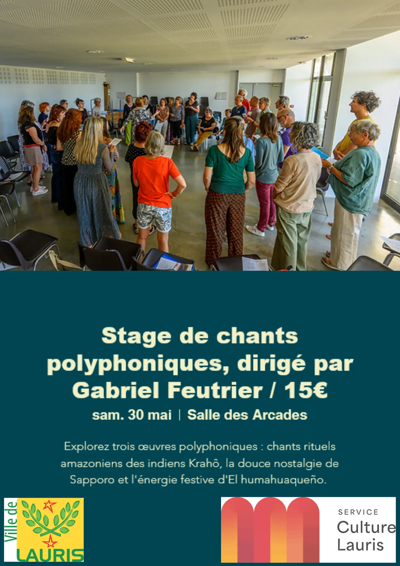 Stage de chants polyphoniques avec Gabriel Feutrier - Festival "Voix Partagées"
