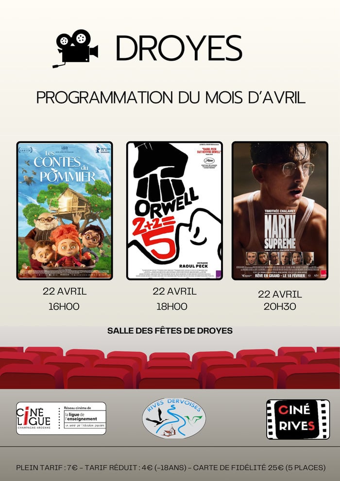 Cinéma itinérant à Droyes (salle des fêtes)