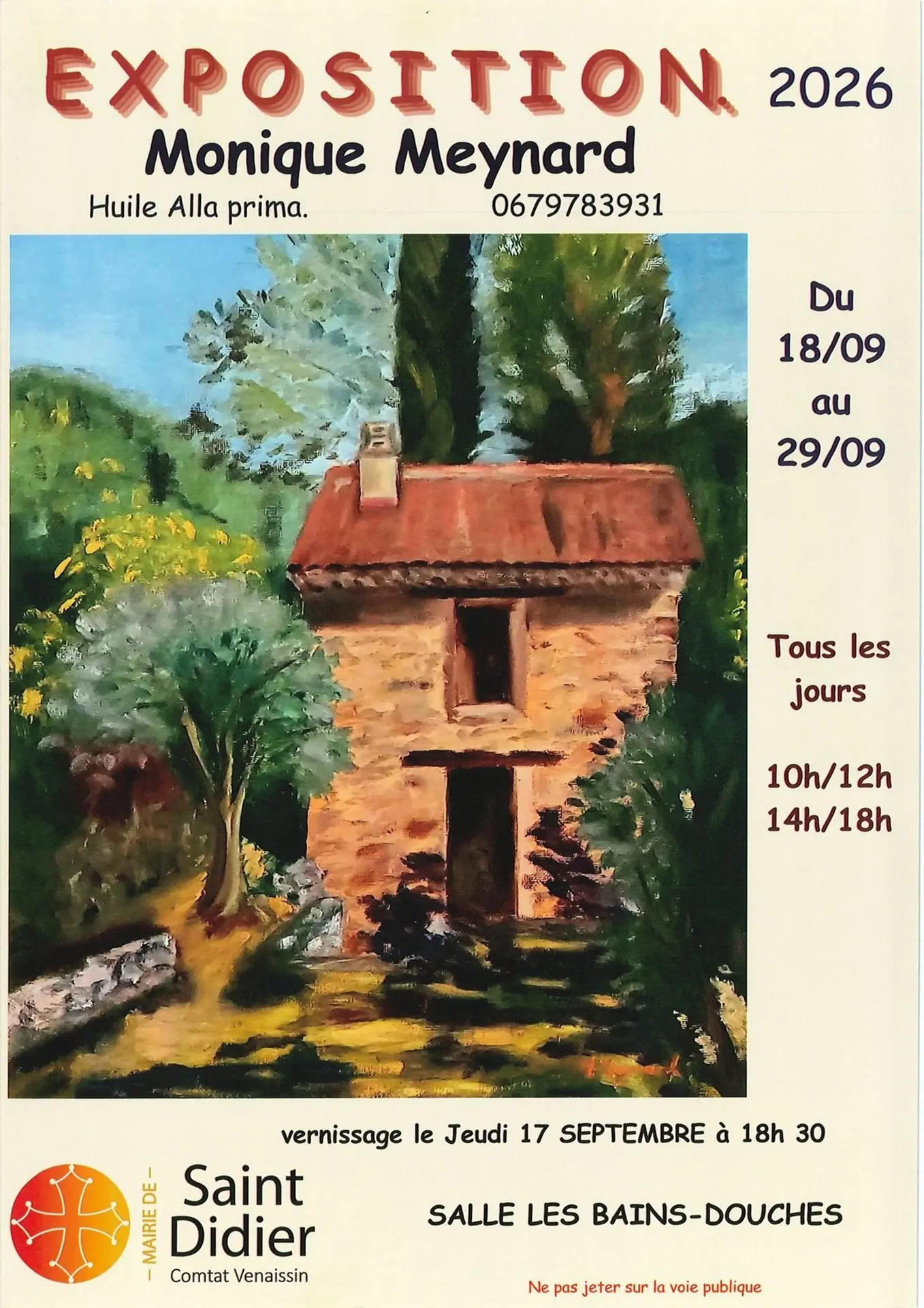 Exposition de peinture Monique Meynard