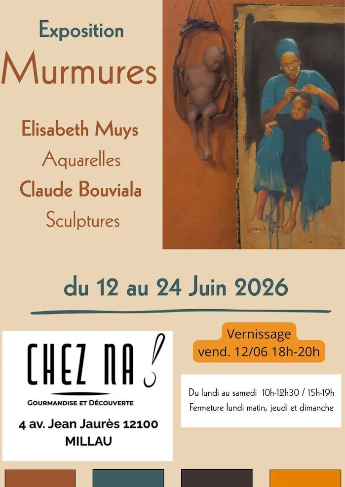 Exposition  » Murmures  » Aquarelles et sculptures – Chez Na