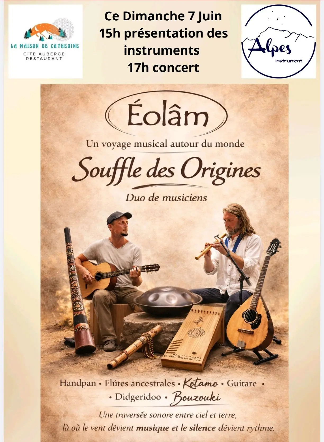 Éolâm/Alpes Instrument à la Maison de Catherine