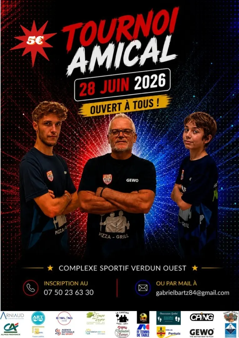 Tournoi amical de tennis de table
