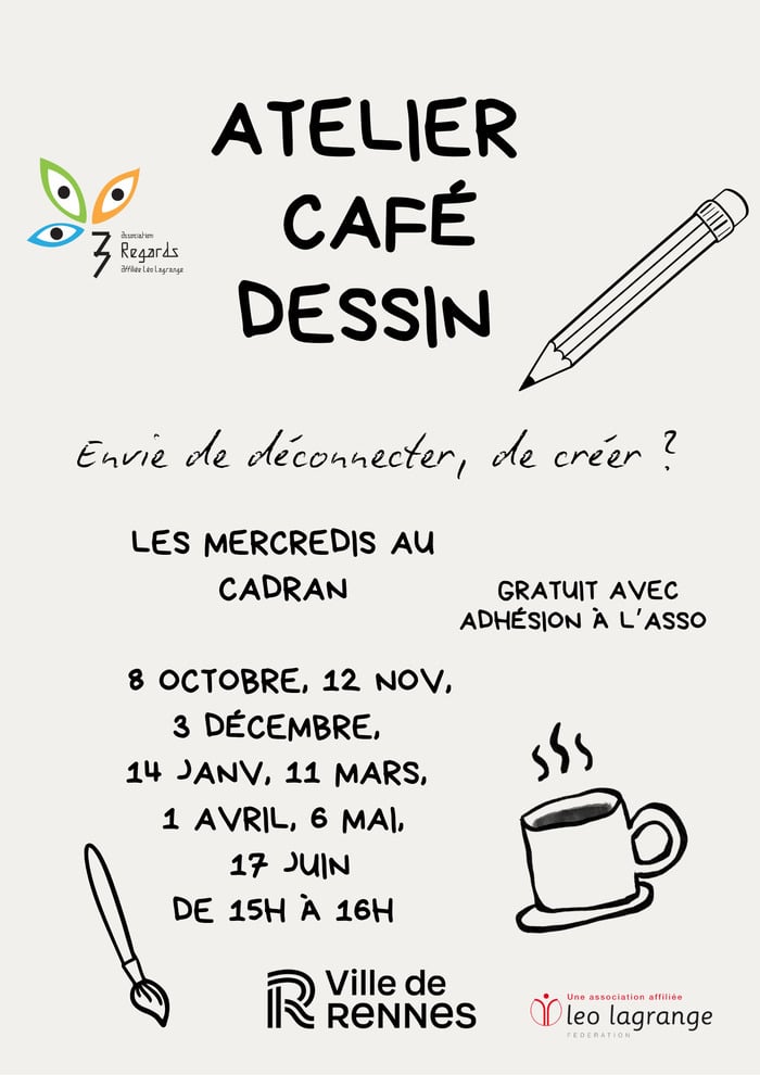 Atelier café-dessin au Cadran