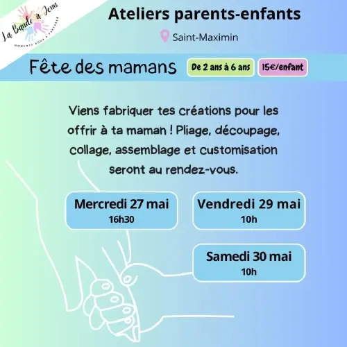 Atelier parents-enfants : Créations fête des mamans (enfants 2 ans à 6 ans)