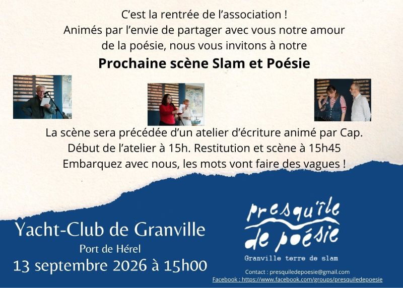 Scène ouverte de Slam et Atelier d'écriture
