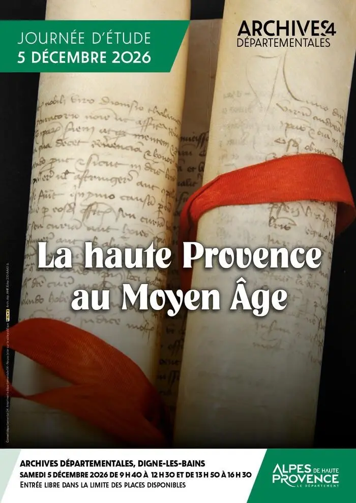 Journée d'étude - La haute Provence au Moyen Âge