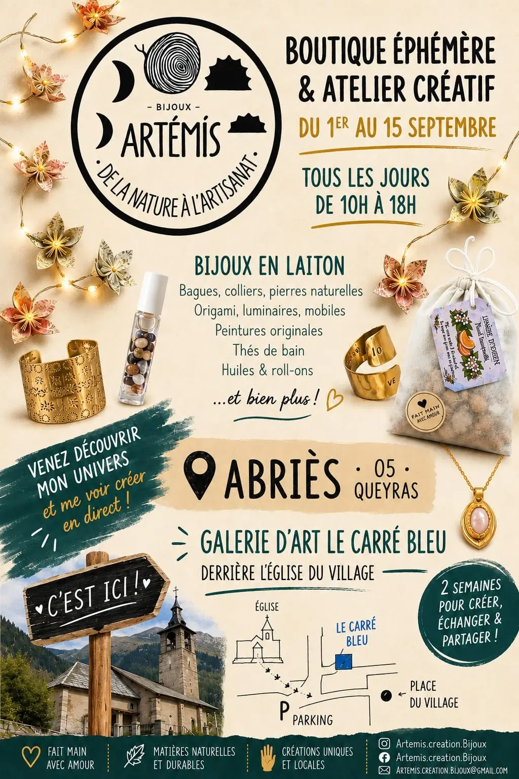 Bijoux Artemis - Boutique éphémère et atelier créatif