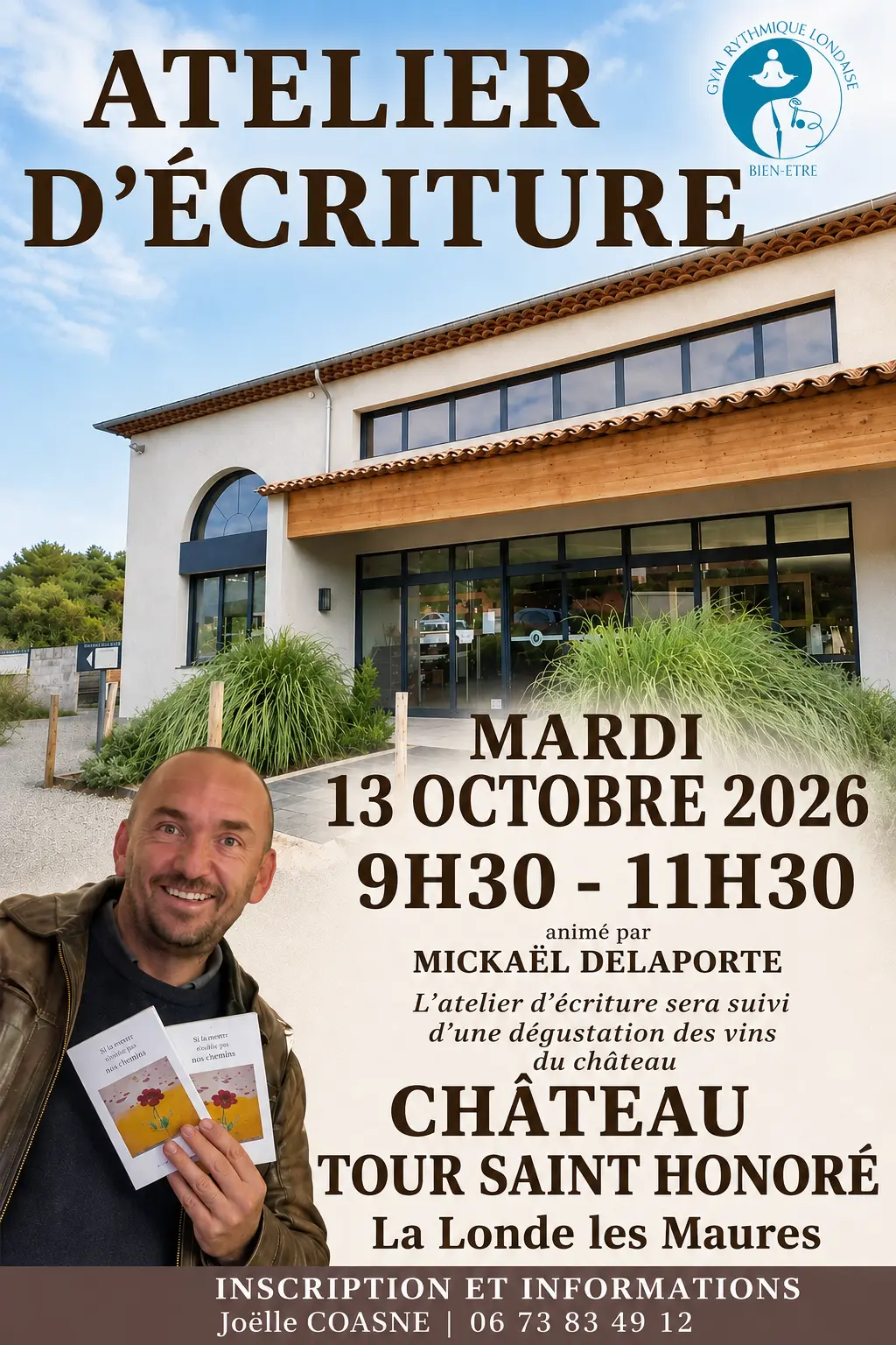 Atelier d'écriture de la GRL Bien-être au Château Tour Saint Honoré