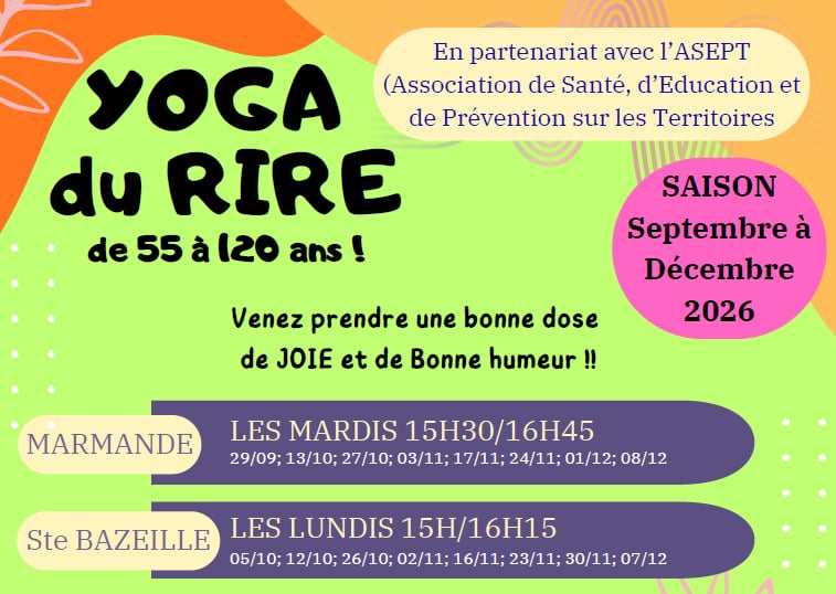 Ateliers Yoga du rire