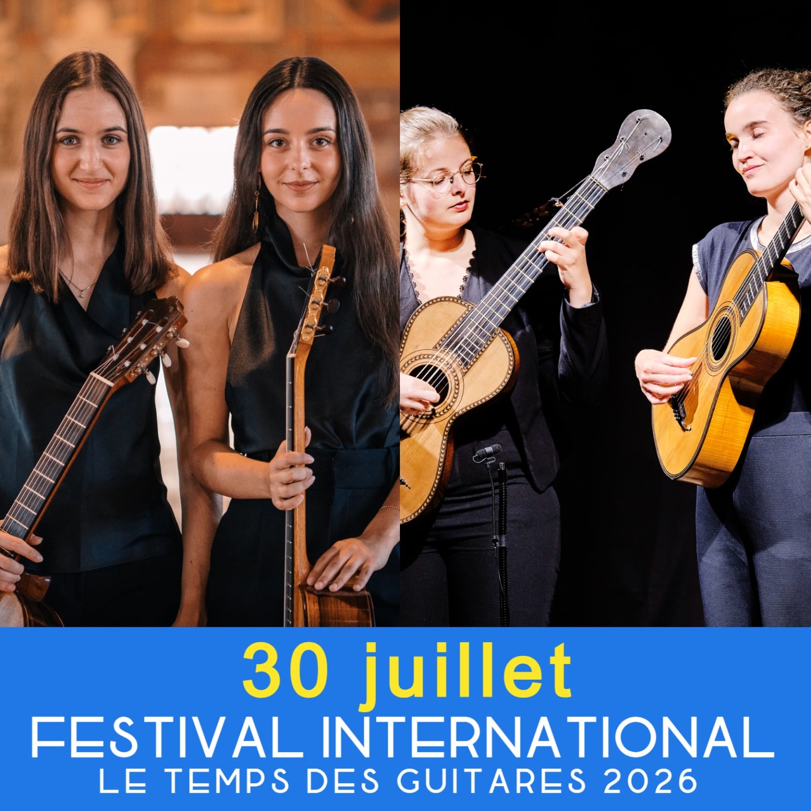 Festival le Temps des Guitares : Soirée DUOS de guitares classiques et romantiques