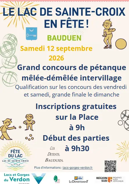 Fête du lac de Sainte Croix - Concours de boules à Bauduen