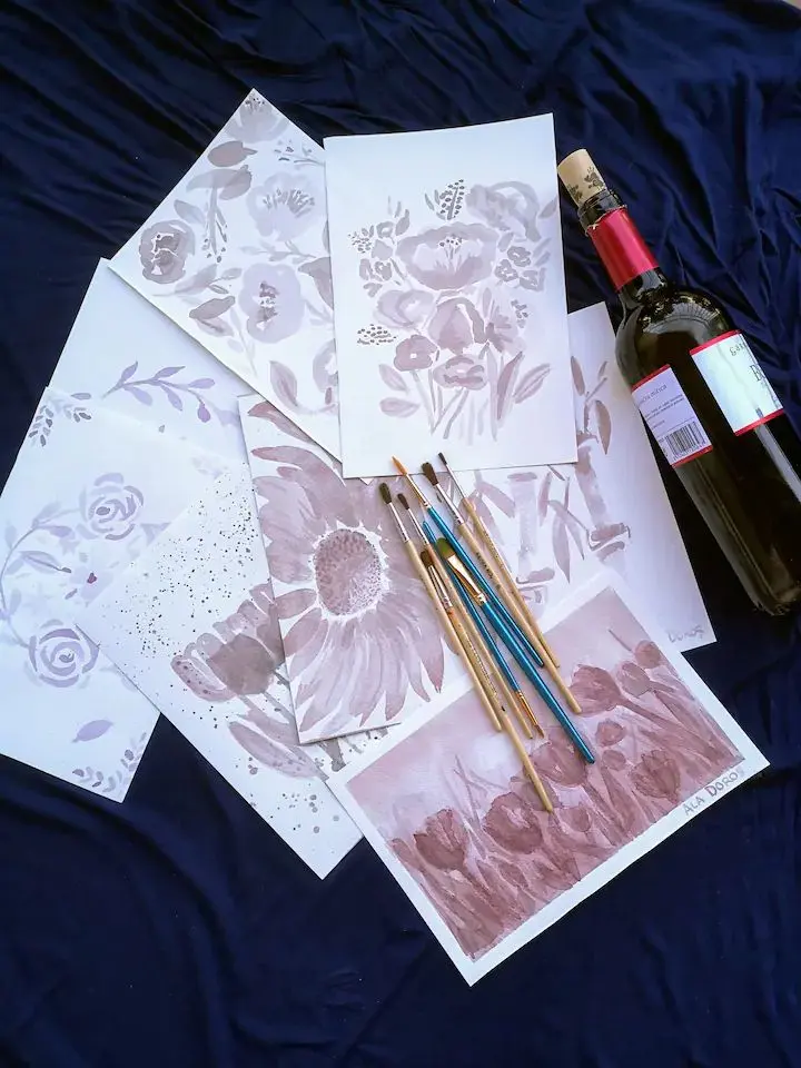 Peinture à la lie de vin, atelier d'initiation