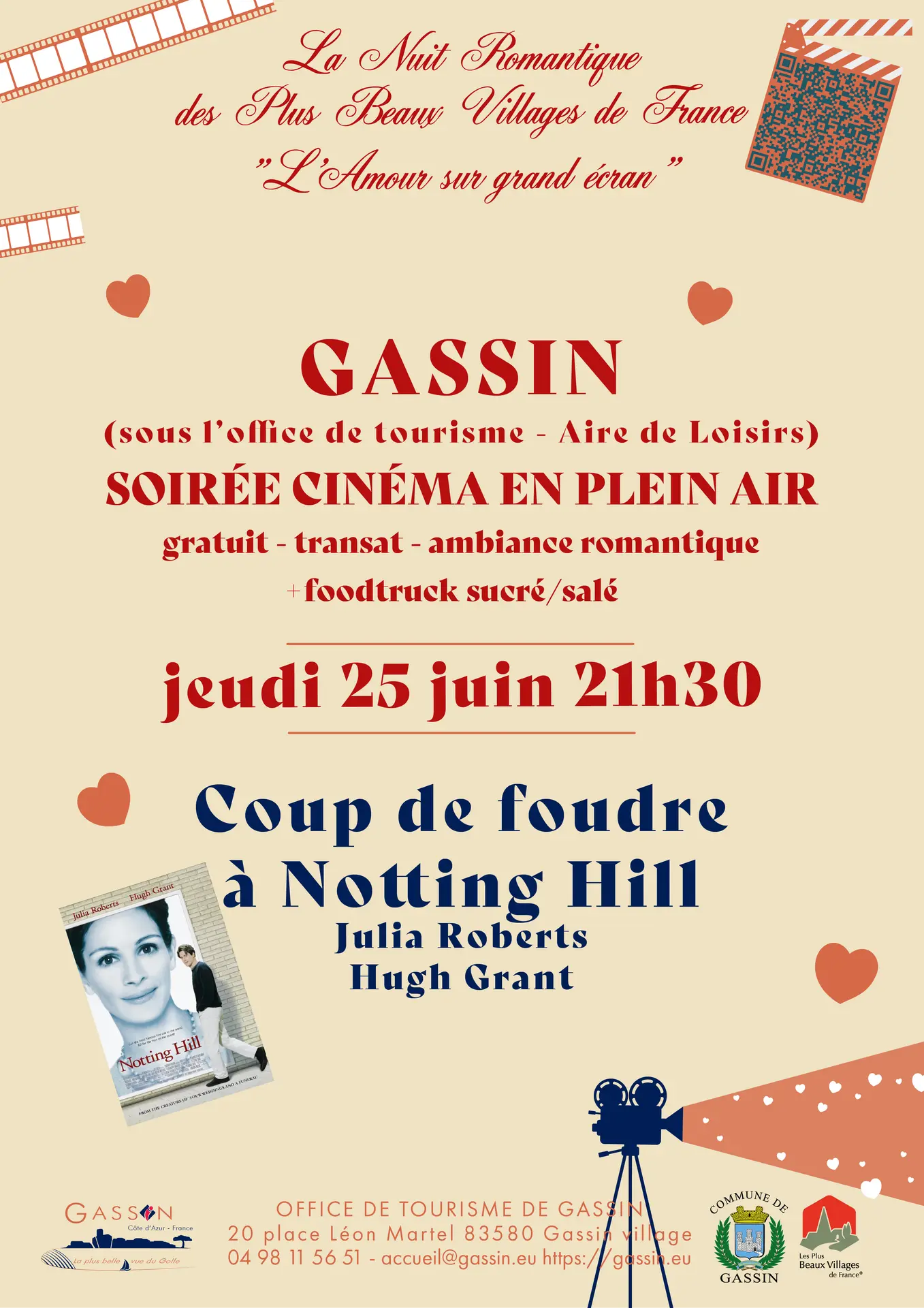 Soirée cinéma en plein air - La Nuit Romantique des Plus Beaux Villages de France