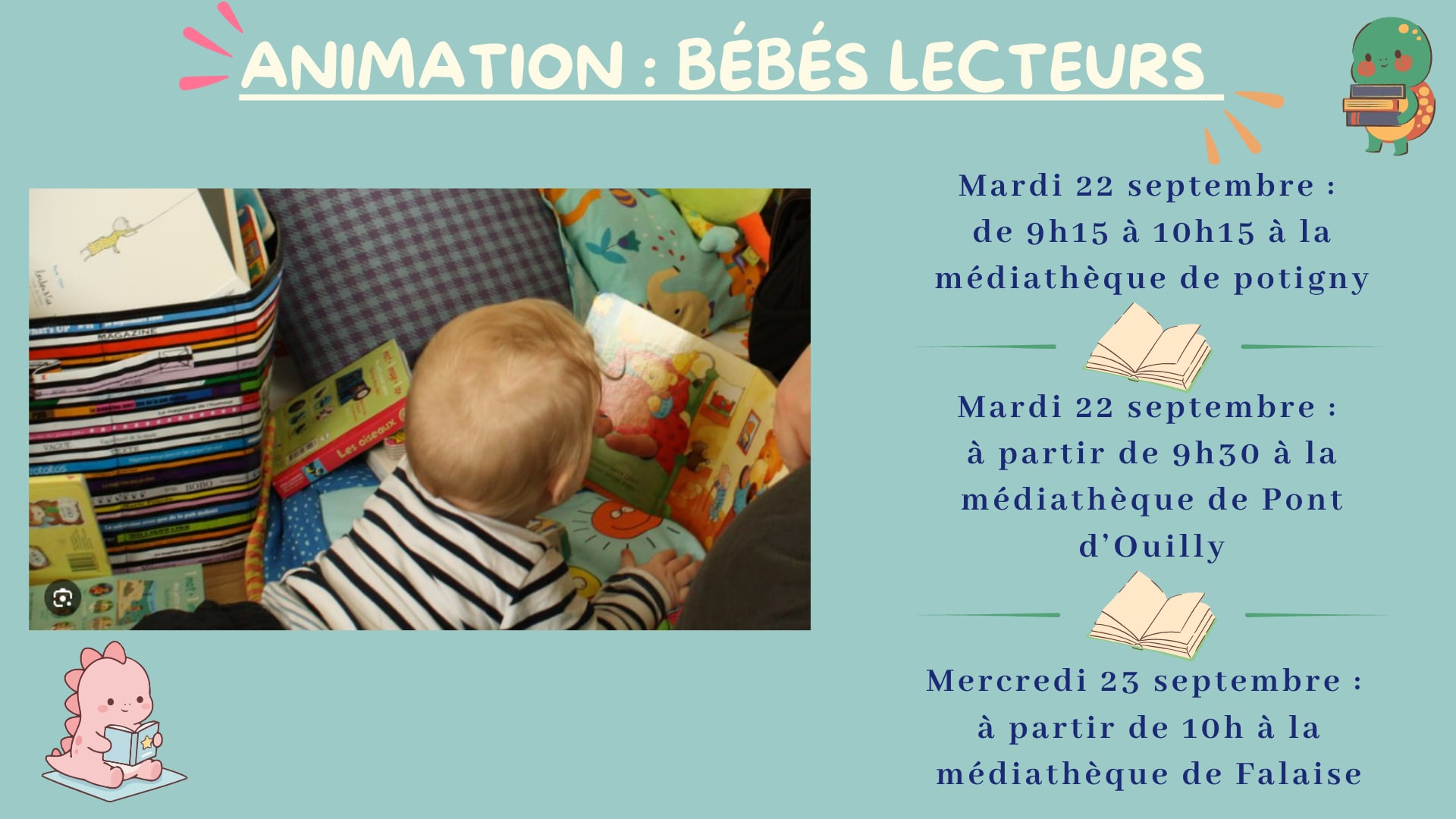 Animation Bébés Lecteurs à la bibliothèque de Potigny