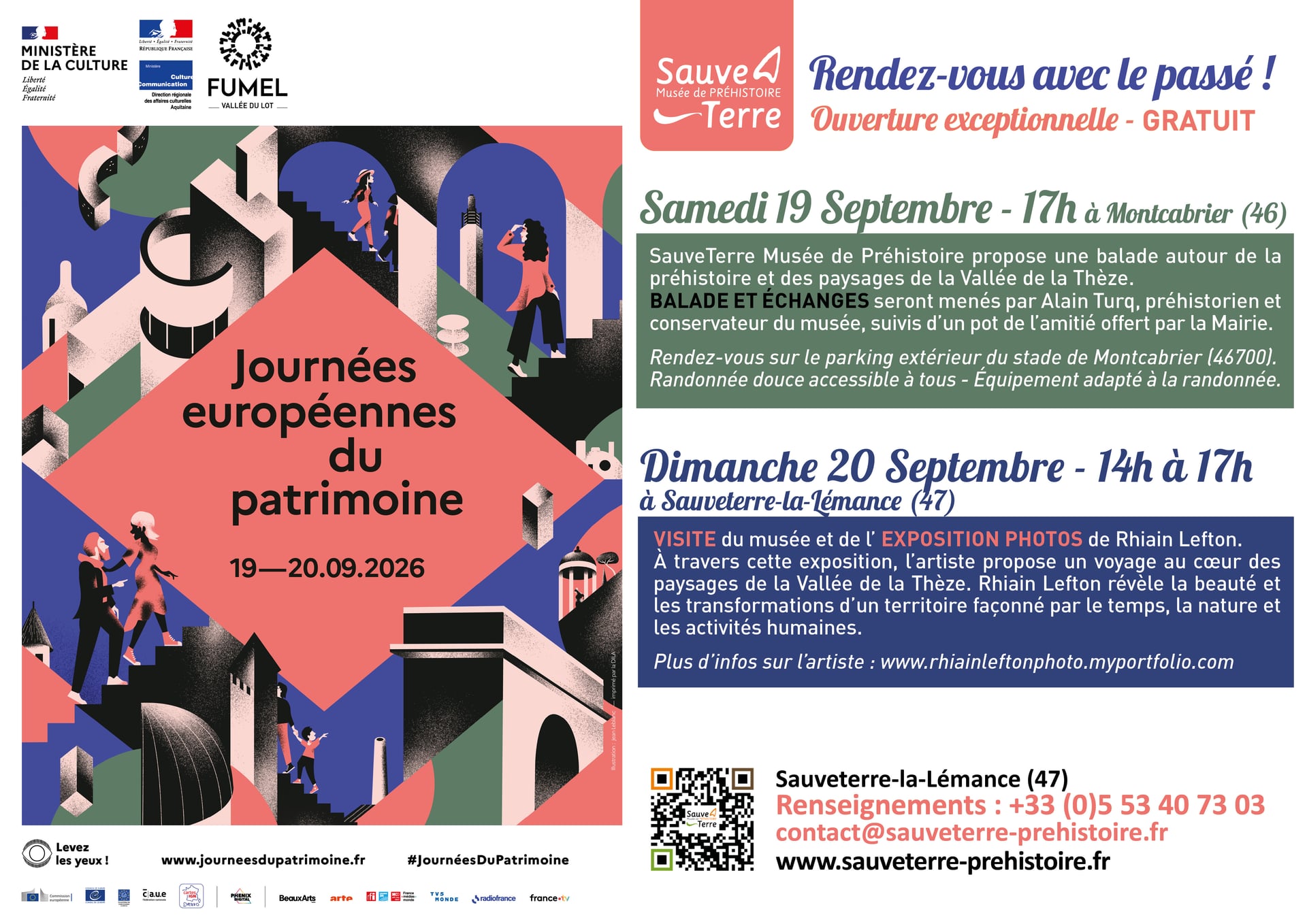 Journées Européennes du Patrimoine : SauveTerre Musée de Préhistoire