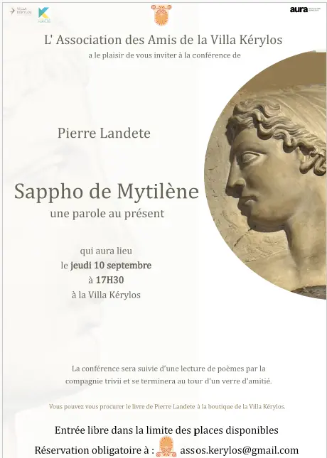 Conférence "Sappho: Une parole au présent" à la Villa Kérylos
