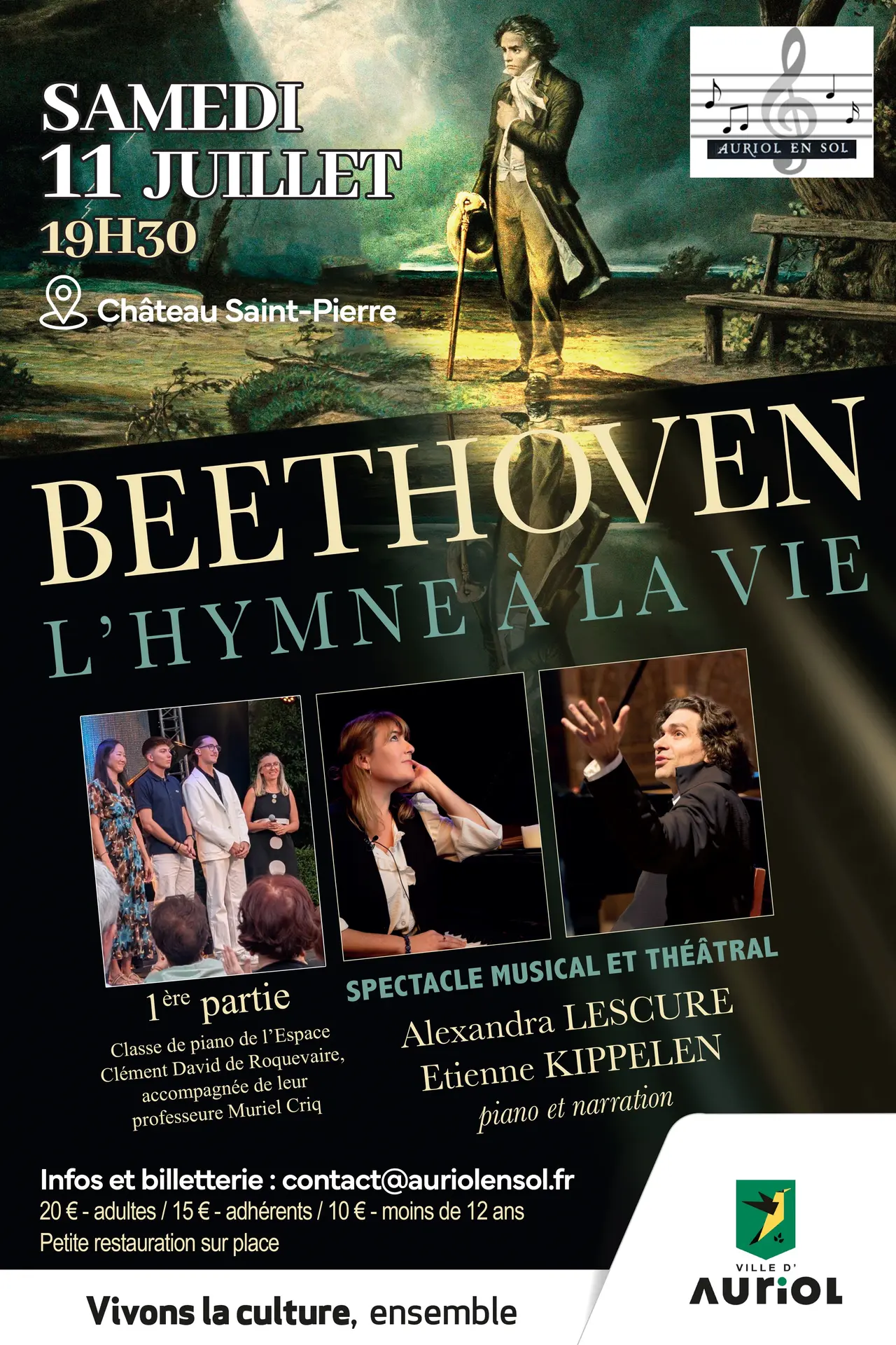 Spectacle musical et théâtral : Beethoven – L’hymne a la vie