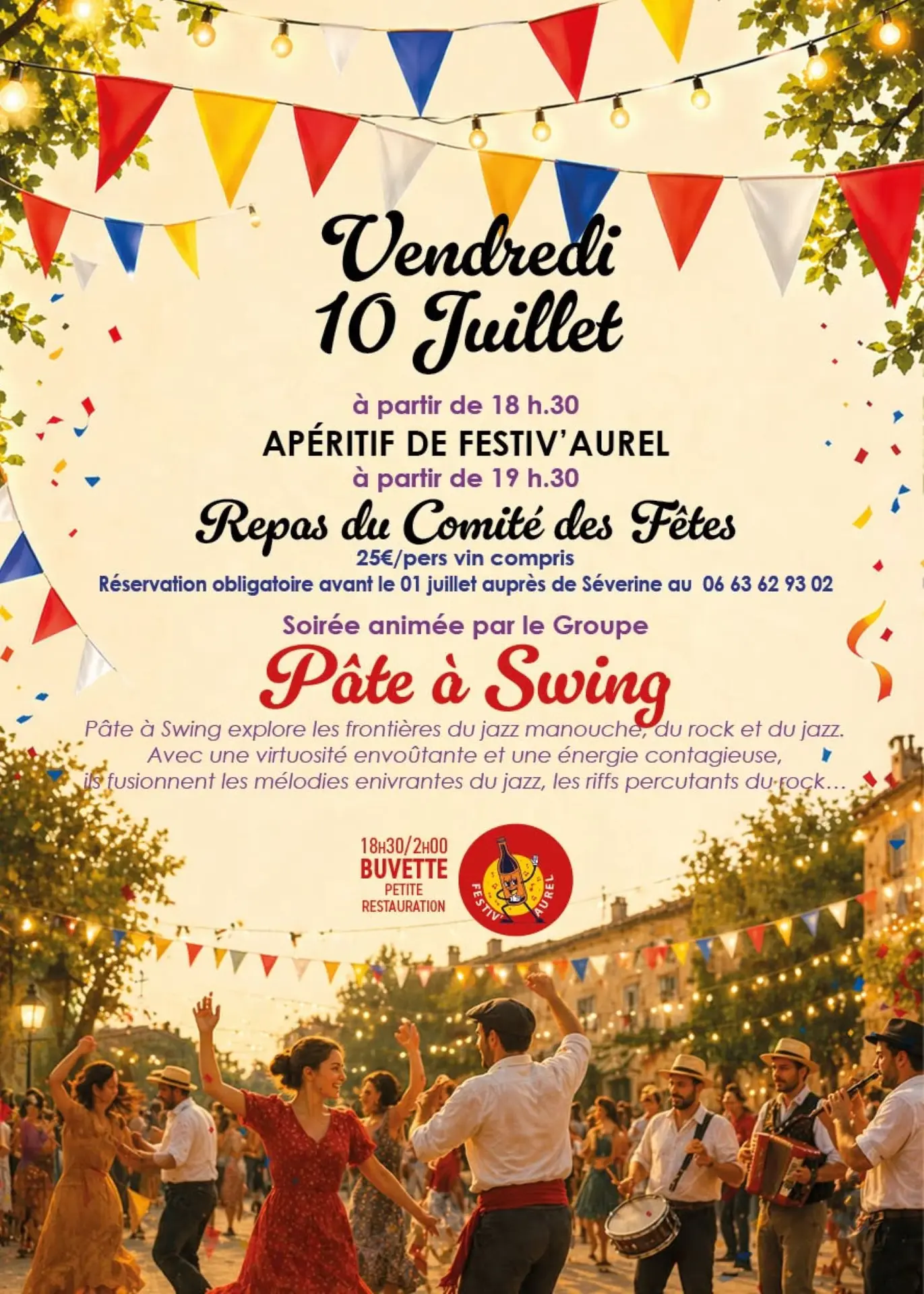Repas et concert à Aurel