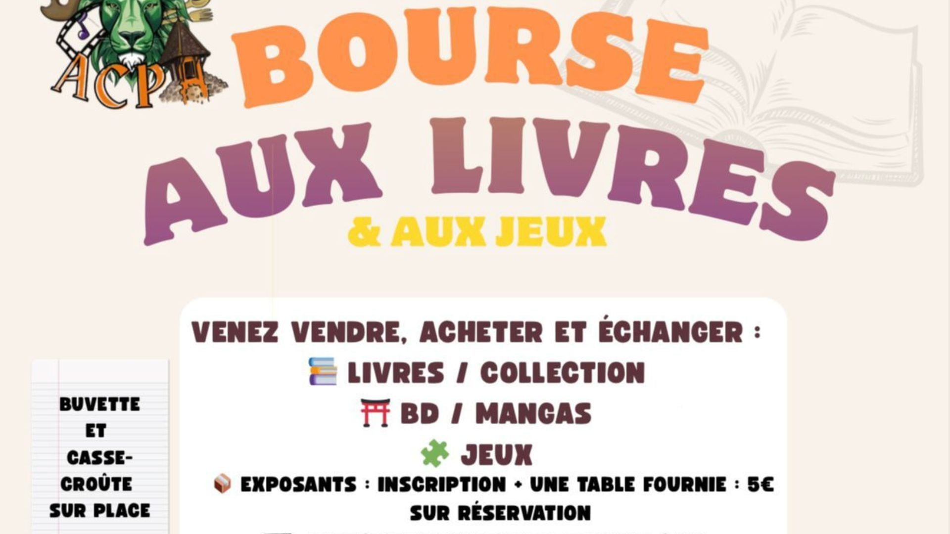 Bourse aux livres et aux jeux