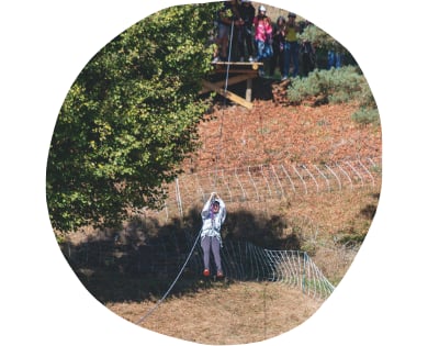 Domaine de Sédières : Descente en tyrolienne