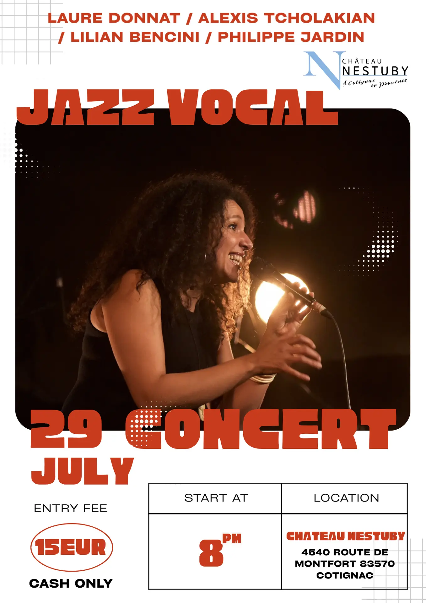 Concert : Laure DONNAT, Alexis TCHOLAKIAN, Philippe JARDIN et Lilian BENCINI -jazz vocal