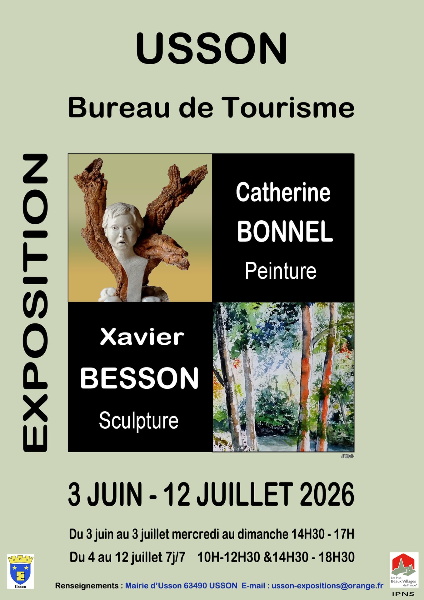 Exposition : C. Bonnel Peinture et X. Besson Sculpture