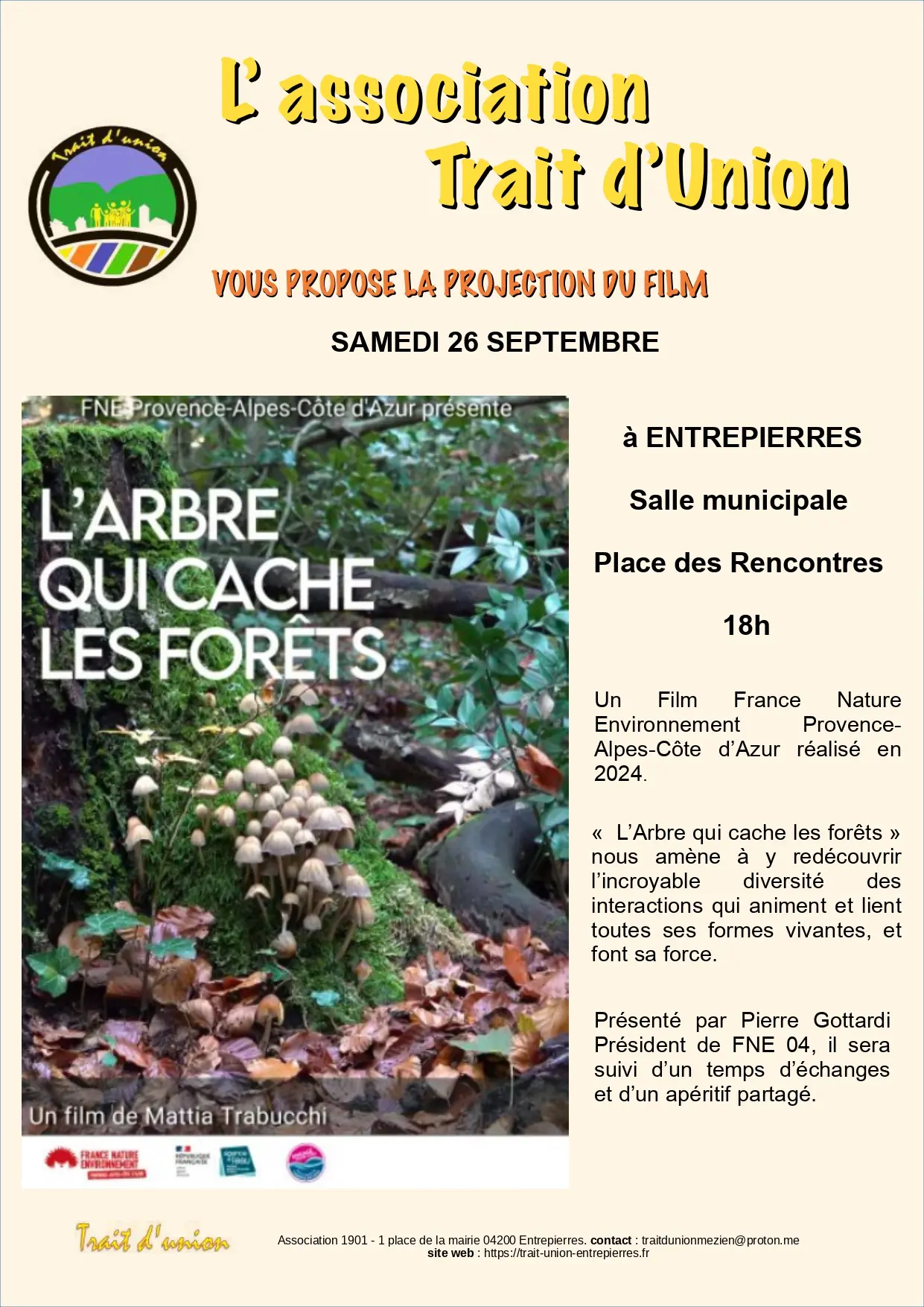 Projection du film "L'arbre qui cache les forêts"