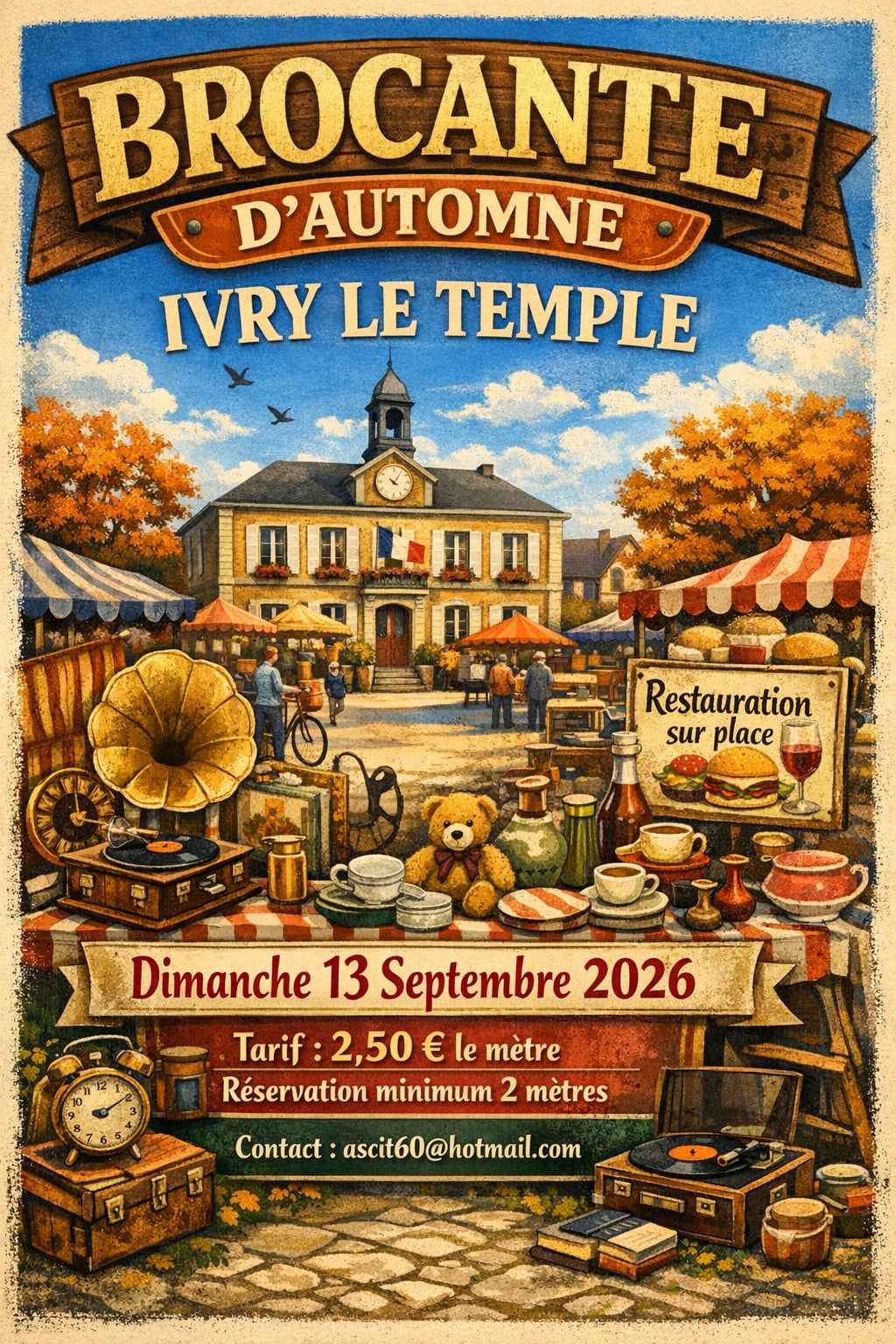 Brocante d'automne à Ivry-le-Temple