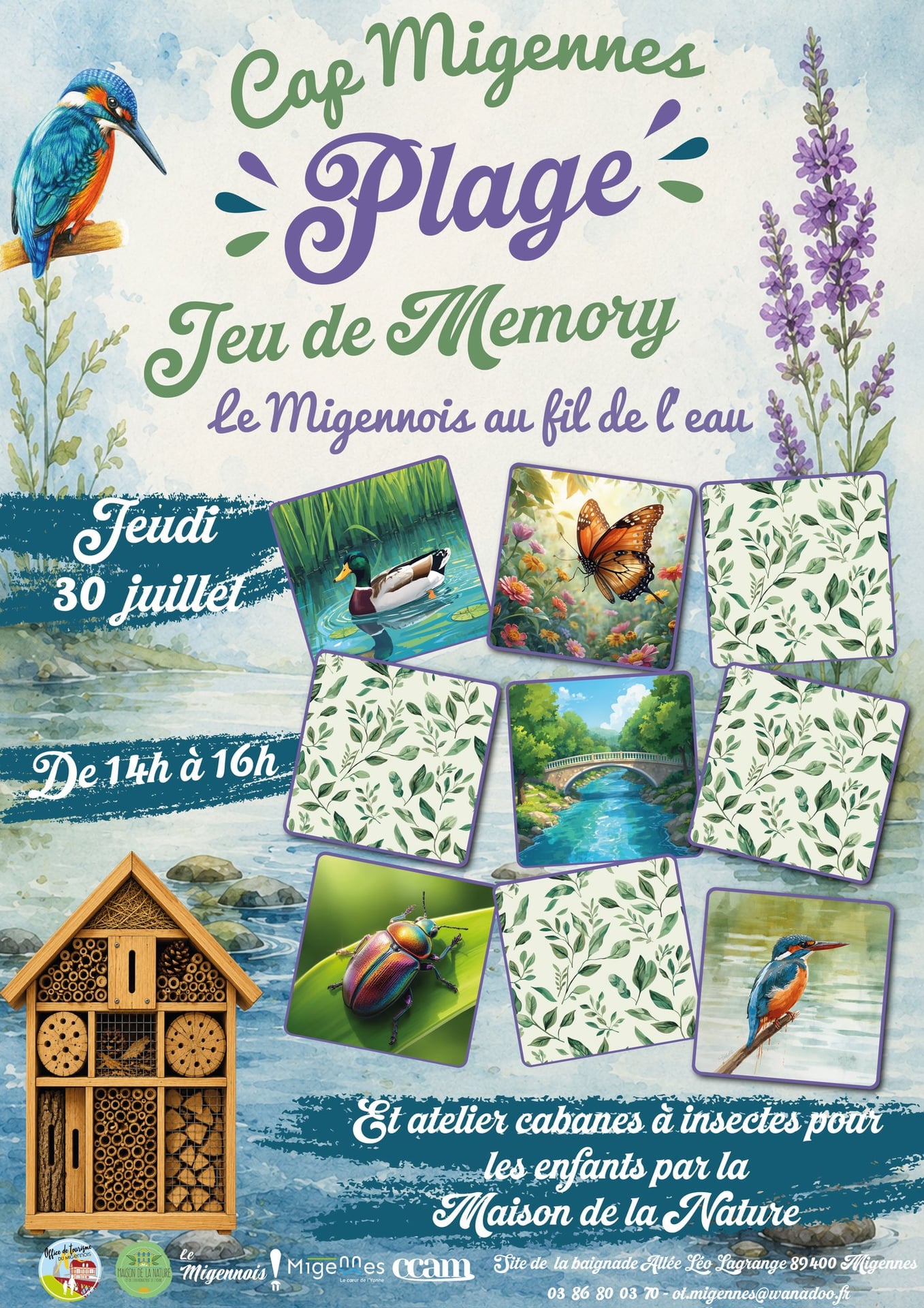 Jeu de Memory « Le Migennois au fil de l’eau » - Cap Migennes Plage