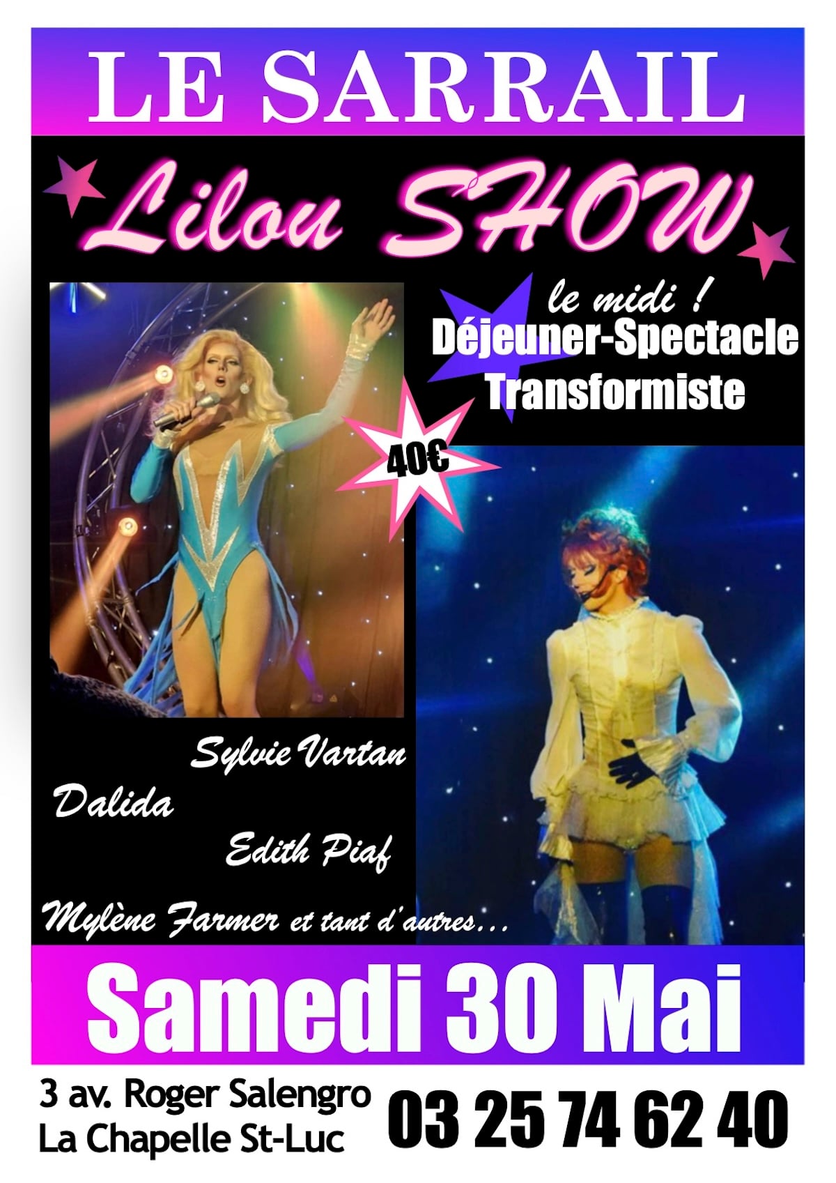Déjeuner-Spectacle "Lilou Show Transformiste"