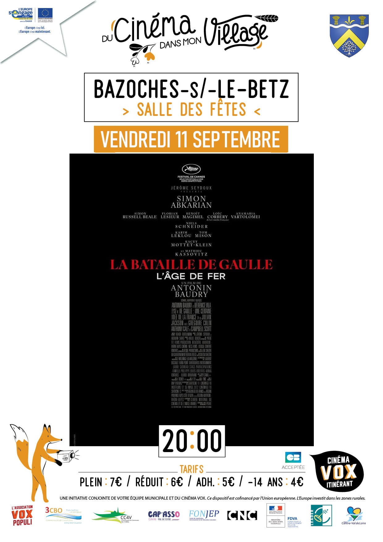 Du cinéma dans mon village : "De Gaulle - partie 1"