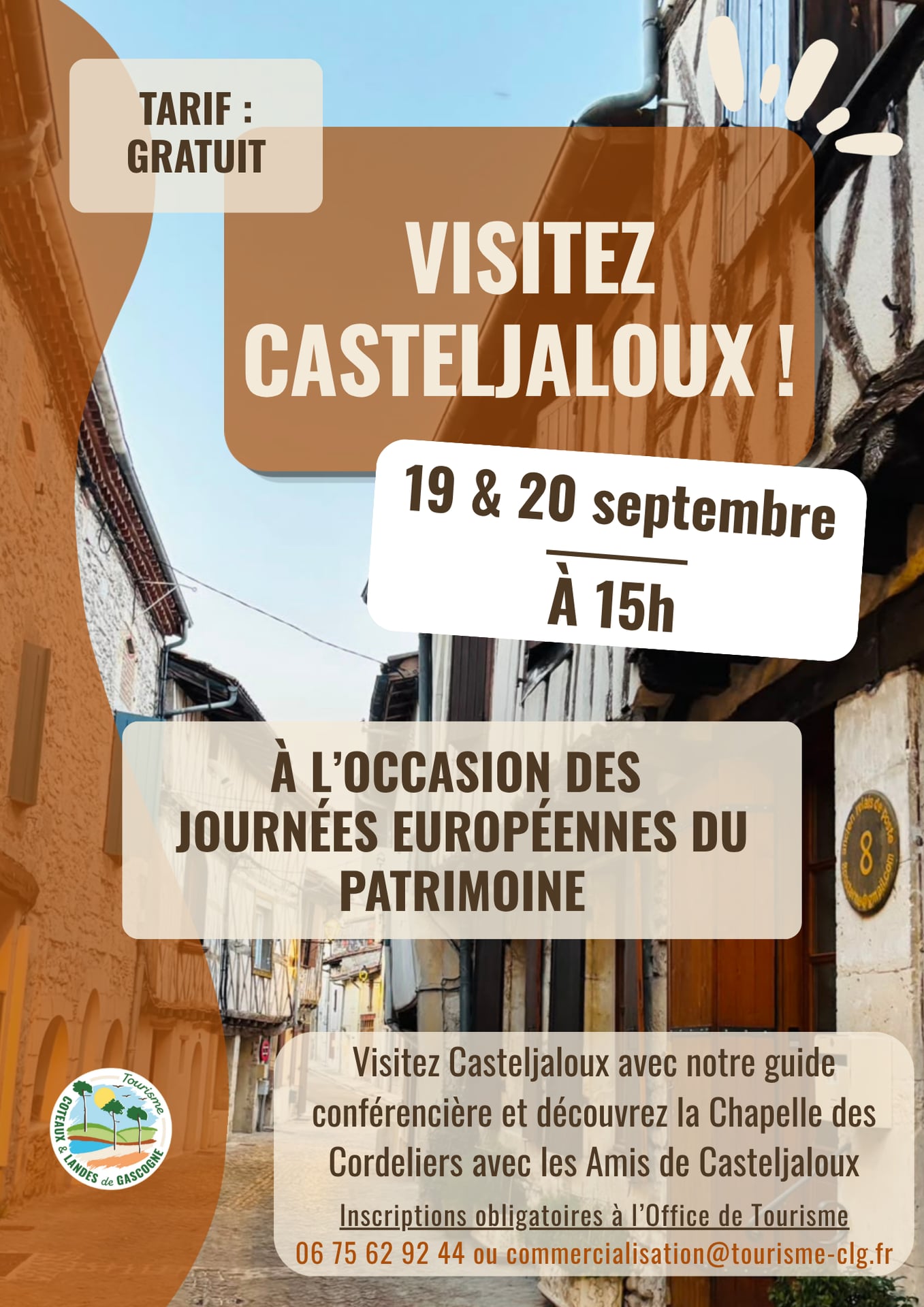 Journées Européennes du Patrimoine - Visite gratuite de Casteljaloux