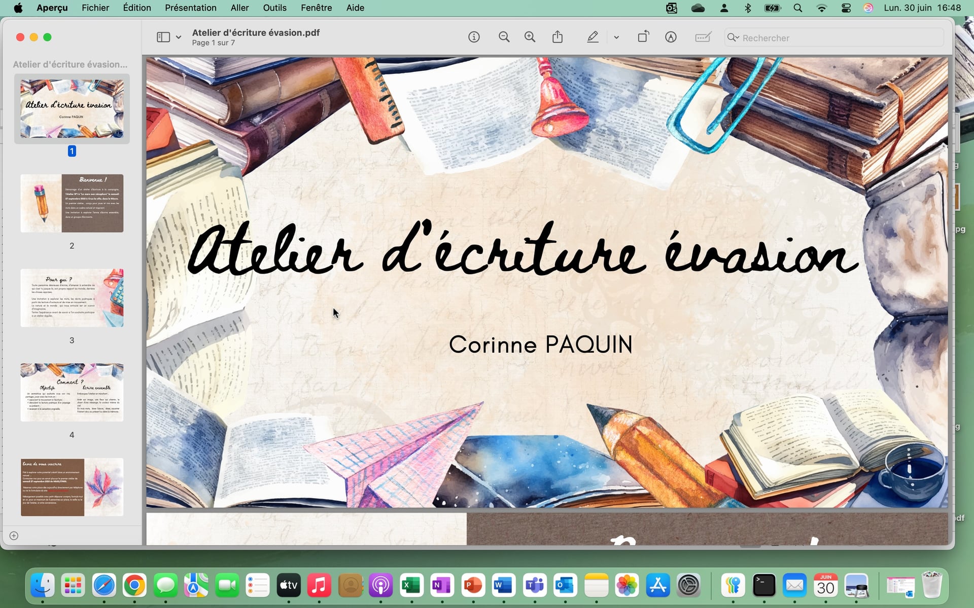 ATELIER D'ECRITURE EVASION