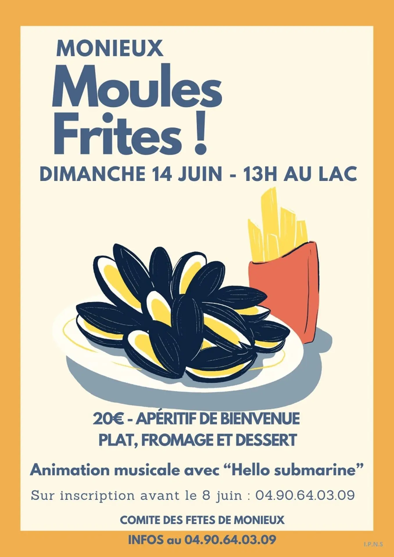 Moules frites et concert au lac