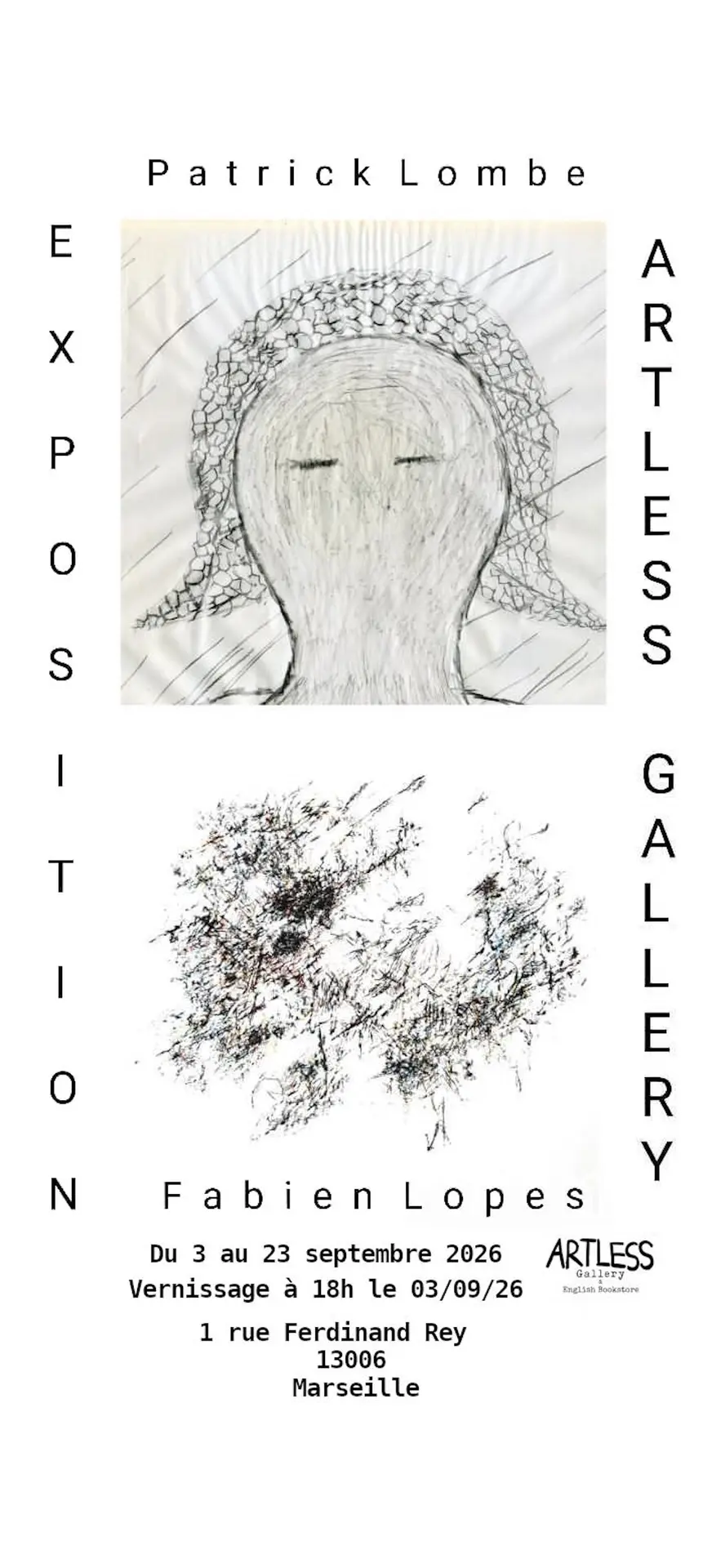 Vernissage exposition de dessins de Fabien Lopes et Patrick Lombe